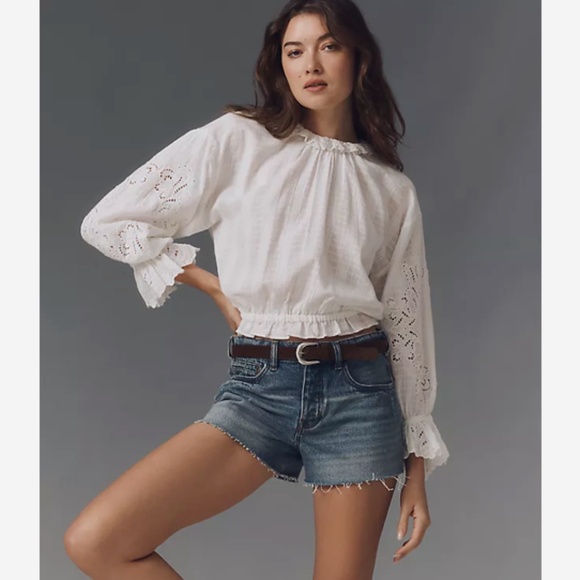 NWT ANTHROPOLOGIE THE DEVON DENIM SHORTS BY PILCRO - Picture 1 of 4